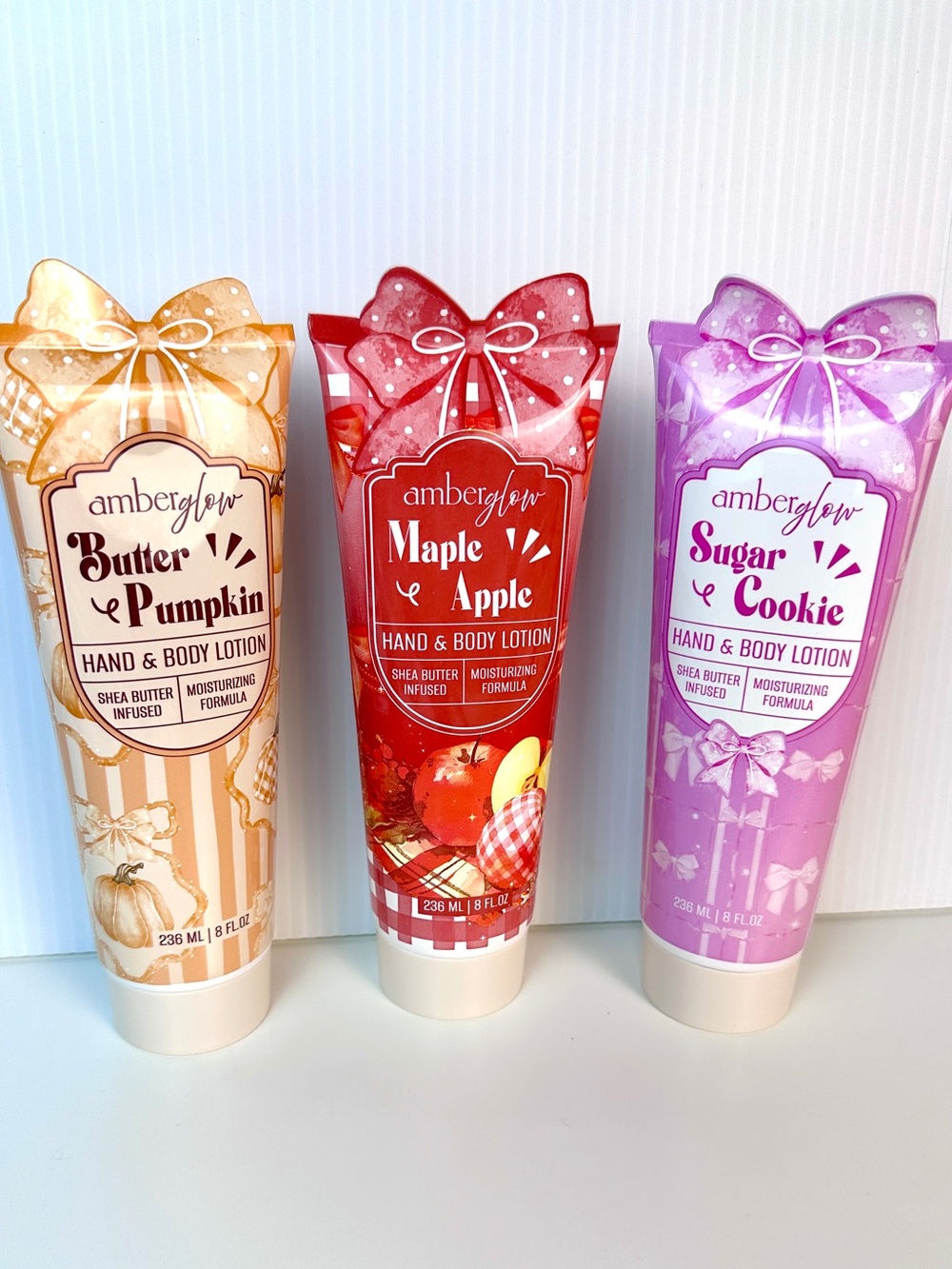 Bundle of 3 Lotion - Amber Glow Shea Butter Infused 8oz Each